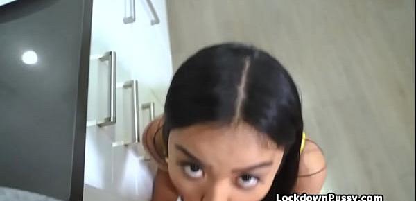 Fucking my big tit Asian room mate